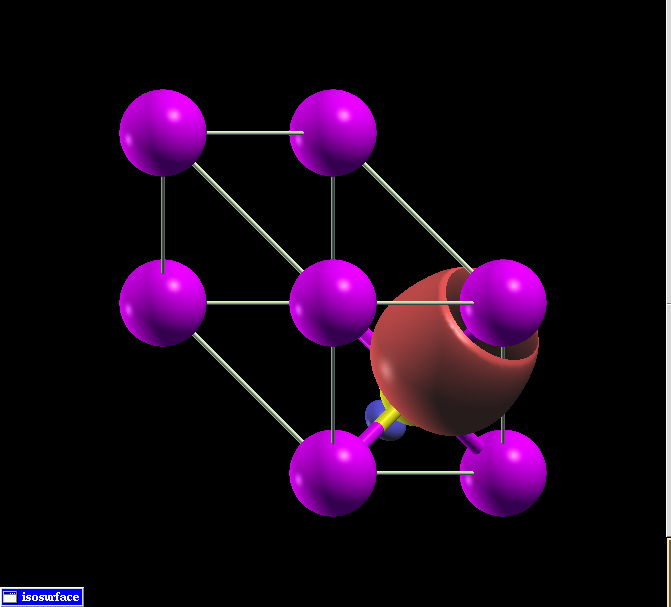 XCrySDen visualization for the GaAs molecule